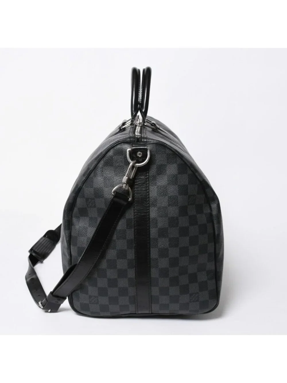 Louis Vuitton Keepall Bandouliere 55 Boston Bag Damier Graphite Black